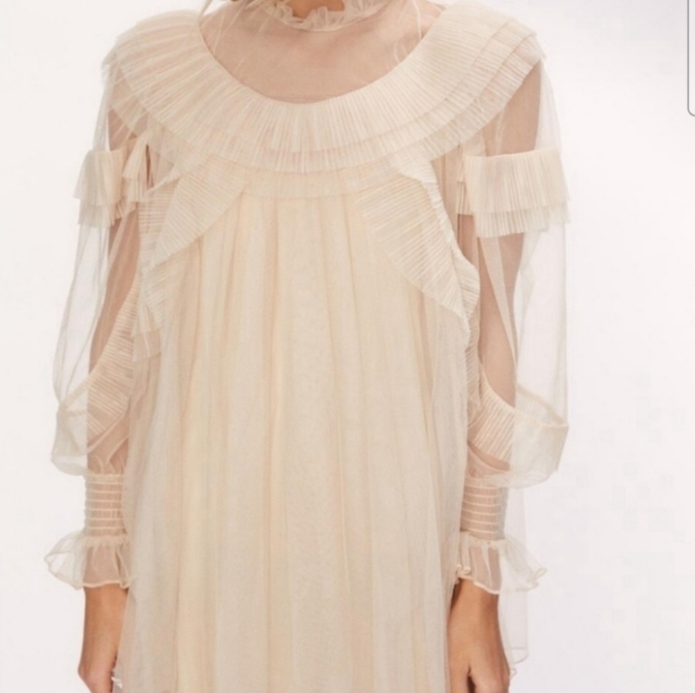 (New) Zara nude, blush dress. Two piece. Size S